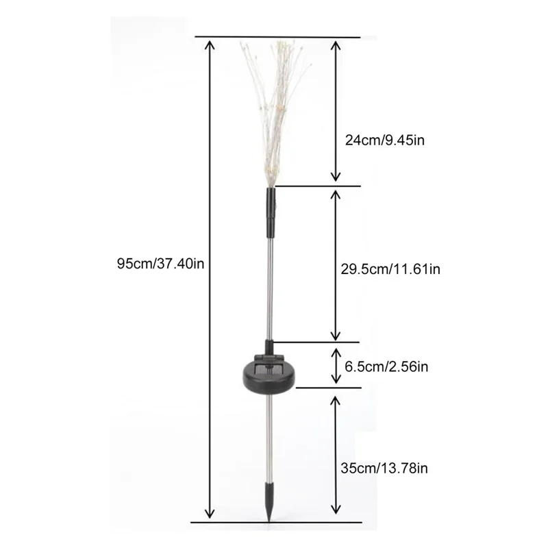 90-200LED Solar Firework Light Waterproof Outdoor