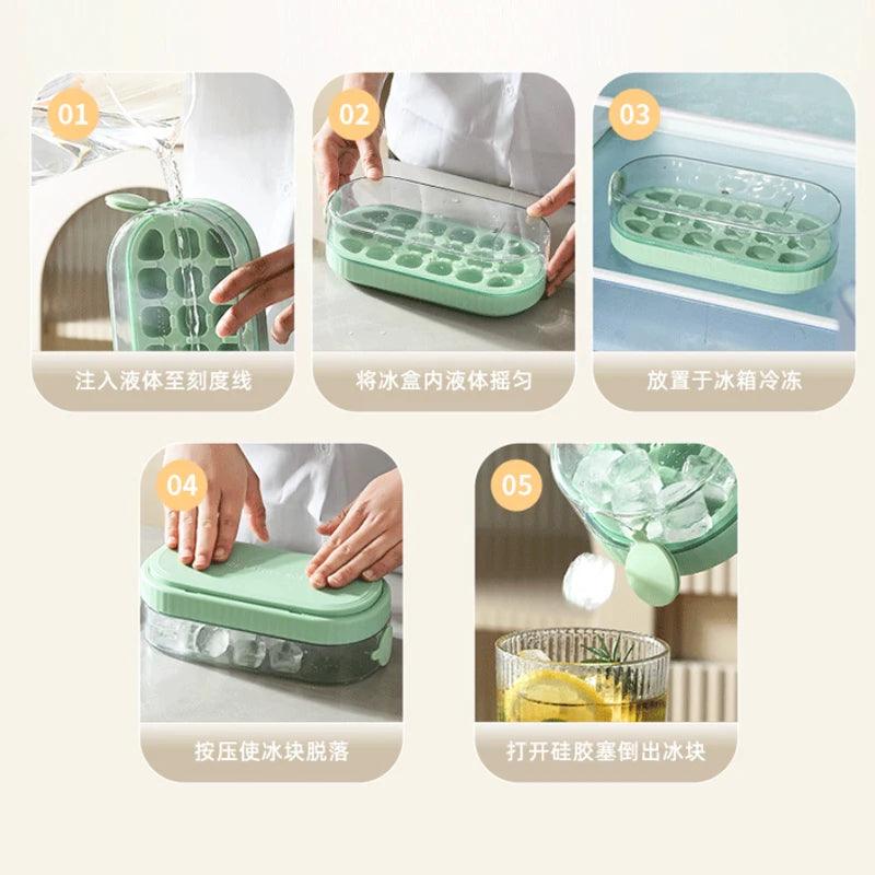 Press-type Silicone Ice Cube Trays - STYLUX