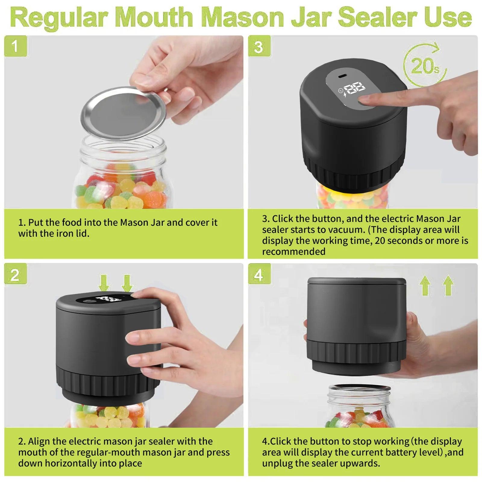 Electric Mason Jar Vacuum Sealer - STYLUX